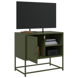 Szafka pod telewizor, musztardowa, 100,5x39x60,5 cm, stalowa