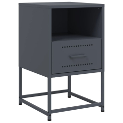 Szafka nocna, antracytowa, 36x39x60,5 cm, stal