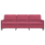 Sofa 3-osobowa, winna czerwień, 210 cm, obita aksamitem