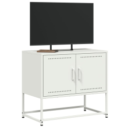 Szafka pod telewizor, biała, 68,5x39x60,5 cm, stalowa
