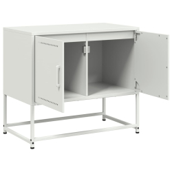 Szafka pod telewizor, biała, 68,5x39x60,5 cm, stalowa