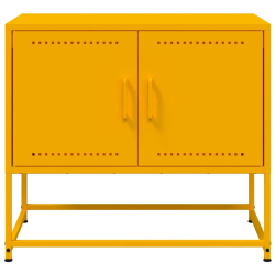 Szafka pod telewizor, musztardowa, 68,5x39x60,5 cm, stalowa