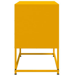 Szafka pod telewizor, musztardowa, 68,5x39x60,5 cm, stalowa