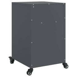 Szafki nocne, 2 szt., antracytowe, 36x39x59 cm, stal