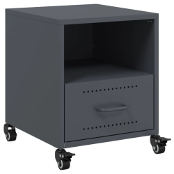 Szafka nocna, antracytowa, 36x39x43,5 cm, stal