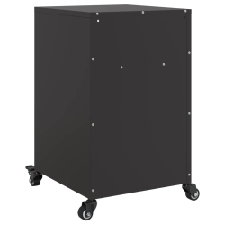 Szafki nocne, 2 szt., czarne, 36x39x59 cm, stal
