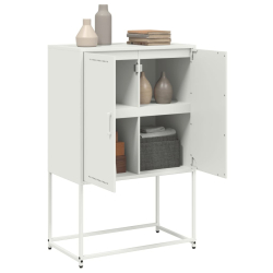 Szafka pod telewizor, biała, 68x39x60,5 cm, stalowa