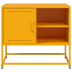 Szafka pod telewizor, musztardowa, 68x39x60,5 cm, stalowa
