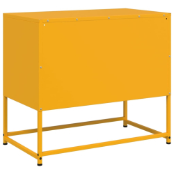 Szafka pod telewizor, musztardowa, 68x39x60,5 cm, stalowa