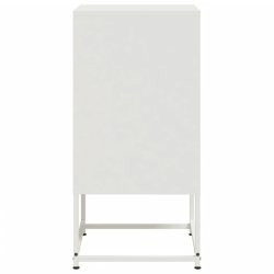 Szafki nocne, 2 szt., białe, 36x39x78 cm, stal