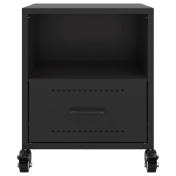 Szafki nocne, 2 szt., czarne, 36x39x43,5 cm, stal