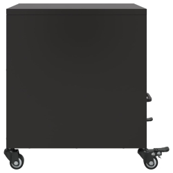 Szafki nocne, 2 szt., czarne, 36x39x43,5 cm, stal