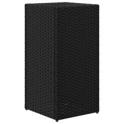 Donice ogrodowe, 2 szt., czarne, 30x30x60 cm, rattan PE