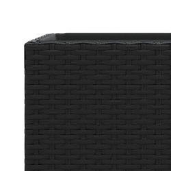 Donice ogrodowe, 2 szt., czarne, 30x30x60 cm, rattan PE