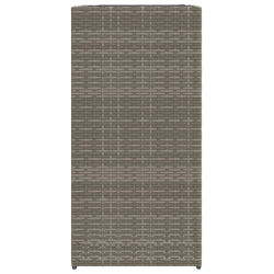 Donice ogrodowe, 2 szt., szare, 40x40x80 cm, rattan PE