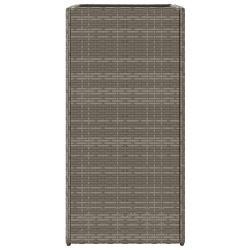 Donice ogrodowe, 2 szt., szare, 40x40x80 cm, rattan PE