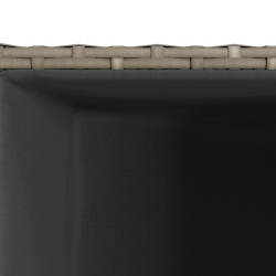 Donice ogrodowe, 2 szt., szare, 40x40x80 cm, rattan PE
