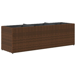 Donice ogrodowe z 3 wkładami, 2 szt., brązowe, 105x30x32 cm