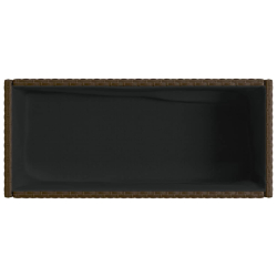 Donice ogrodowe z półką, 2 szt., brąz, 70x28x70 cm, polirattan