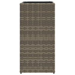 Donice ogrodowe, 2 szt., szare, 30x30x60 cm, rattan PE