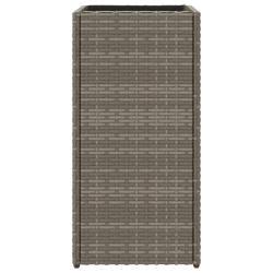 Donice ogrodowe, 2 szt., szare, 30x30x60 cm, rattan PE
