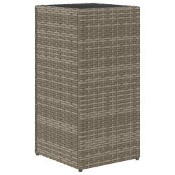 Donice ogrodowe, 2 szt., szare, 30x30x60 cm, rattan PE