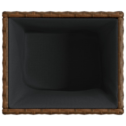 Donice ogrodowe, 2 szt., brązowe, 36x30x32 cm, polirattan