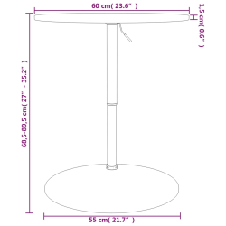 Stolik barowy, Ø60x89,5 cm, lite drewno bukowe