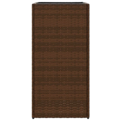 Donice ogrodowe, 2 szt., brązowe, 40x40x80 cm, rattan PE