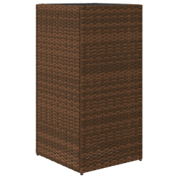 Donice ogrodowe, 2 szt., brązowe, 40x40x80 cm, rattan PE