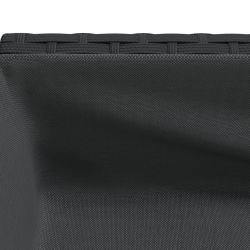 Donice ogrodowe z półką, 2 szt, czarne, 70x28x70 cm, polirattan