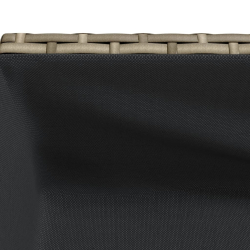 Donice ogrodowe z półką, 2 szt., szare, 70x28x70 cm, polirattan