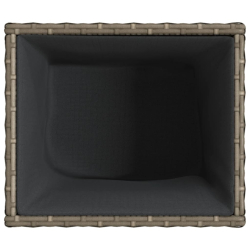 Donice ogrodowe, 2 szt., szare, 36x30x32 cm, polirattan