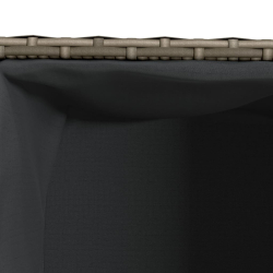 Donice ogrodowe, 2 szt., szare, 36x30x32 cm, polirattan