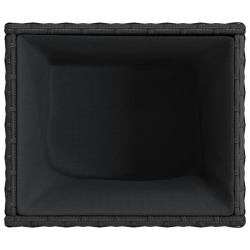 Donice ogrodowe, 2 szt., czarne, 36x30x32 cm, polirattan