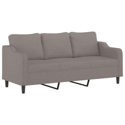 2-cz. komplet wypoczynkowy z poduszkami, taupe, tkanina