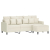 Sofa 3-osobowa, kremowa, 180 cm, tapicerowana aksamit