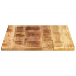 Blat do stolika, 80x60x2,5 cm, prostokątny, surowe drewno mango