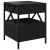 Stolik nocny z LED Infinity, czarny, 40x40x51 cm