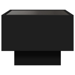 Stolik boczny z LED, czarny, 40x40x30 cm
