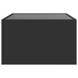Stolik kawowy z LED Infinity, czarny, 70x50x30 cm