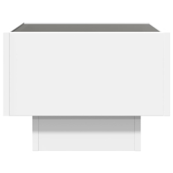 Stolik nocny z LED Infinity, biały, 40x40x30 cm