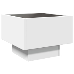 Stolik nocny z LED Infinity, biały, 40x40x30 cm