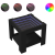 Stolik kawowy z LED, czarny, 53x53x45 cm