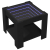 Stolik kawowy z LED, czarny, 53x53x45 cm