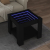 Stolik kawowy z LED, czarny, 53x53x45 cm