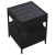 Stolik nocny z LED Infinity, czarny, 40x40x51 cm