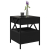 Stolik nocny z LED Infinity, czarny, 40x40x51 cm