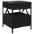 Stolik nocny z LED Infinity, czarny, 40x40x51 cm