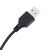 Stolik nocny z LED Infinity, czarny, 40x40x51 cm